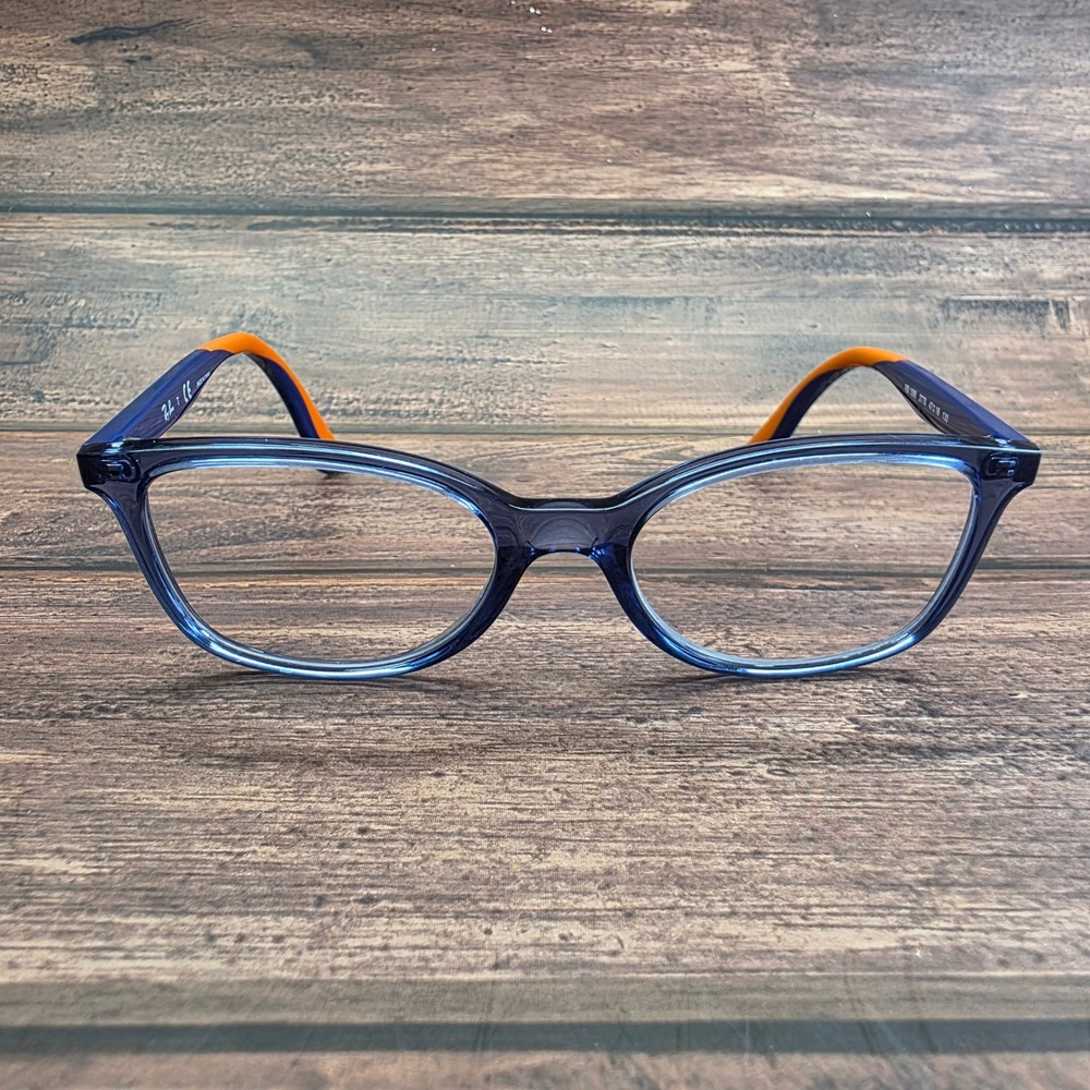 Ray-Ban RB 1586 3775 Blue Orange Cat Eye Eyeglass Frames 47-16-130